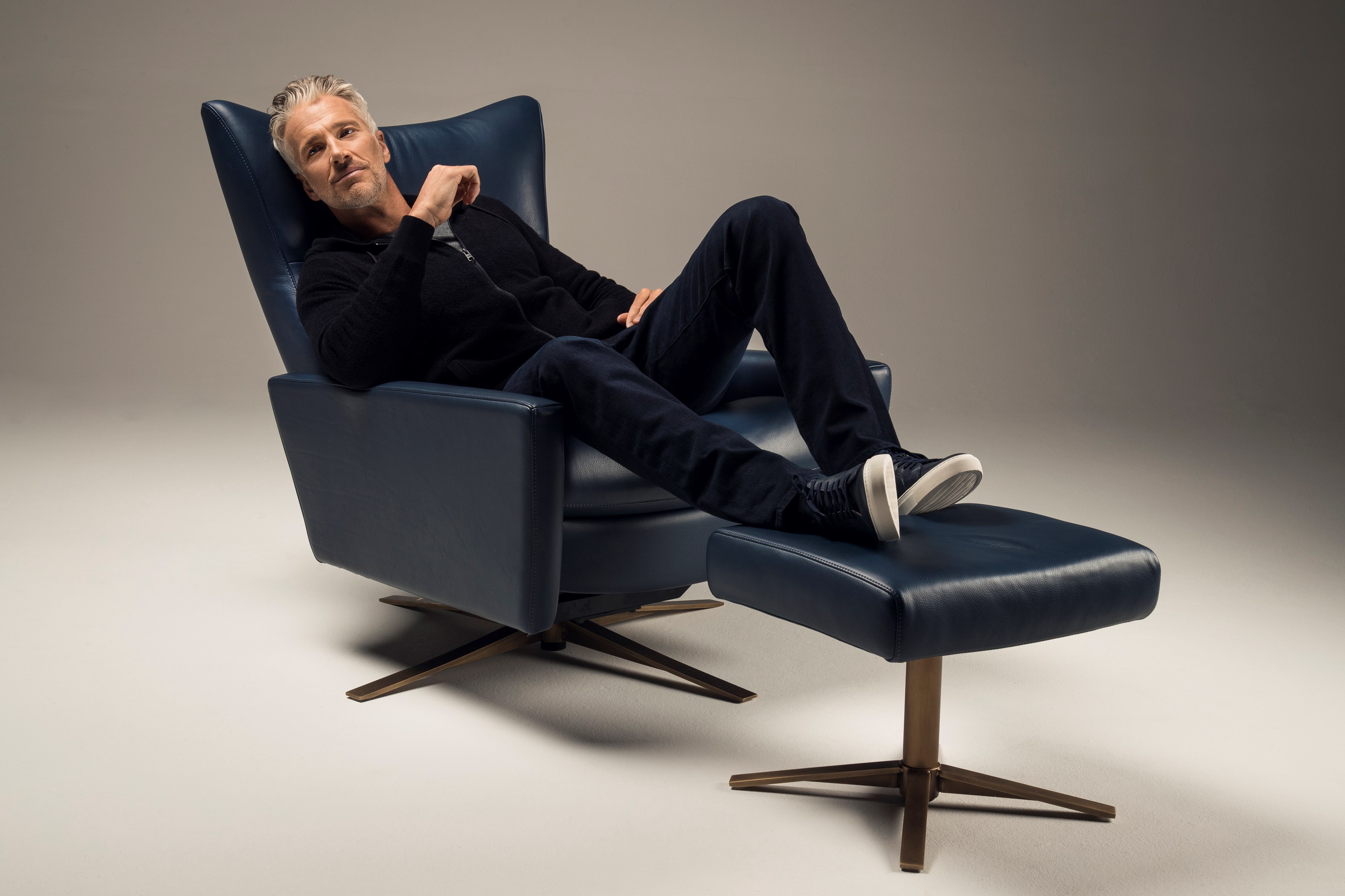 Small leather swivel recliner deals